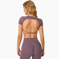 High-Performance Yoga Sports Top – Quick-Drying, Slim-Fit, Short-Sleeve Activewear - Image 3